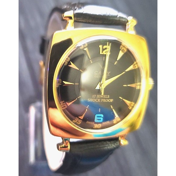 RARE Camy Geneve  Mechanical‎ Swiss Watch Restored Serviced GLD-BLK-BLK - Picture 2 of 8